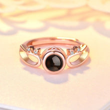 Load image into Gallery viewer, Rose Gold&amp;Silver 100 languages I love you Projection Ring Romantic Love Memory Wedding Ring Jewelry Dropshipping
