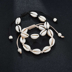 Hot Sale Handmade Natural Seashell Hand Knit Bracelet Shell Bracelets Women Accessories Beaded Strand Bracelet Best Friend Gifts