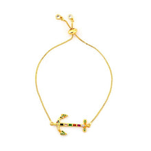 Load image into Gallery viewer, Hot Gold Zirconia Bracelet&amp;bangle Women&#39;s Rainbow Shell Bracelet Luxury Adjustable heart Evil Eye Snake Chain Bracelet