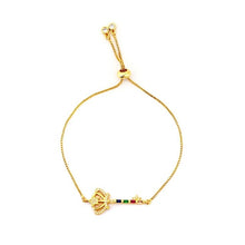 Load image into Gallery viewer, Hot Gold Zirconia Bracelet&amp;bangle Women&#39;s Rainbow Shell Bracelet Luxury Adjustable heart Evil Eye Snake Chain Bracelet