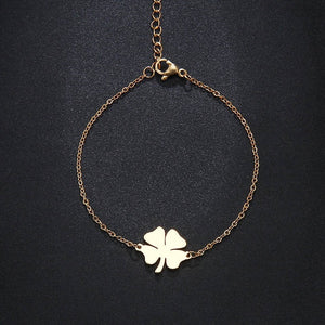 CACANA Stainless Steel Sets For Women Clover Shape Necklace Bracelets Earrings For Women Lover's Engagement Jewelry S79
