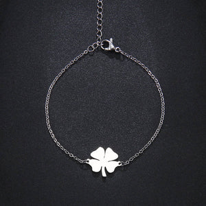 CACANA Stainless Steel Sets For Women Clover Shape Necklace Bracelets Earrings For Women Lover's Engagement Jewelry S79