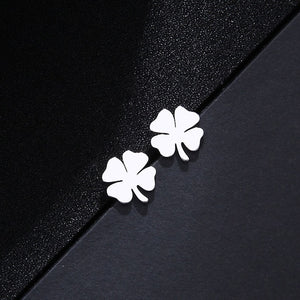 CACANA Stainless Steel Sets For Women Clover Shape Necklace Bracelets Earrings For Women Lover's Engagement Jewelry S79
