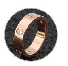 Load image into Gallery viewer, Rose Gold Stainless Steel Ring With Crystal For Woman Jewelry Rings Men Wedding Promise Rings For Female Women Gifts Engagement