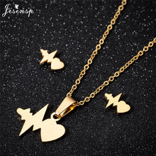 Load image into Gallery viewer, Jisensp Stainless Steel Jewelry Set Butterfly Necklace for Women Elegant Animal Necklace Earrings Sets Choker Necklaces bijoux