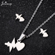 Load image into Gallery viewer, Jisensp Stainless Steel Jewelry Set Butterfly Necklace for Women Elegant Animal Necklace Earrings Sets Choker Necklaces bijoux