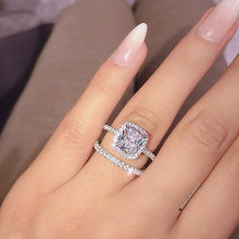 Load image into Gallery viewer, 17IF 3Pcs/Set Fashion Geometry Intersect Crystal Rings Set For Women Girls Engagement Wedding Rings Female Party Jewelry Gifts