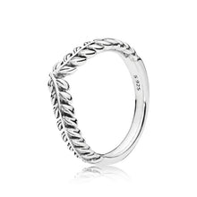 Load image into Gallery viewer, Original 925 Silver Ring Pave Logo Signature Classic Lotus Rice Ear Bow Crystal Round Open Finger Ring For Women Jewelry